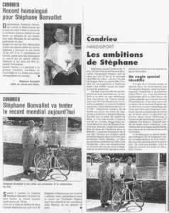 Trois articles sur les records de tricycle