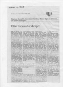 Handicap et politiques publiques