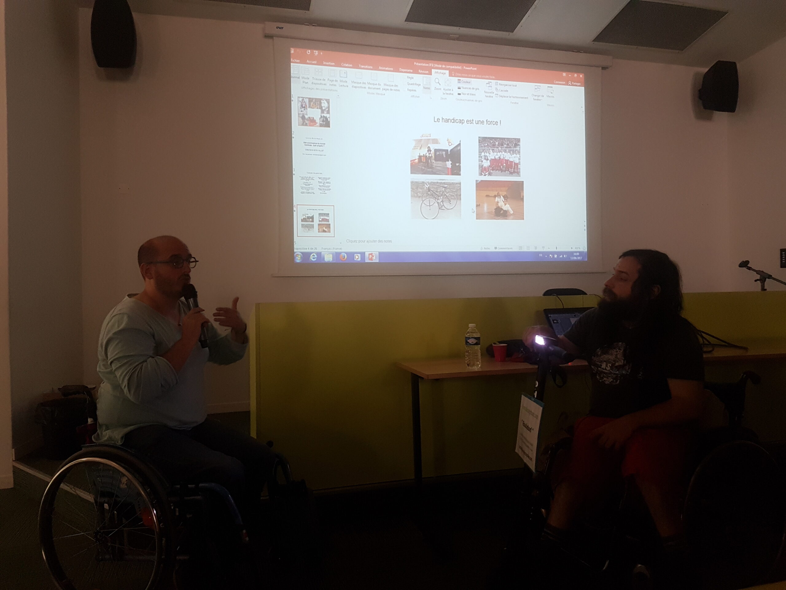 Stéphane Bonvallet lors d’une intervention consacrée au handicap et aux organisations
